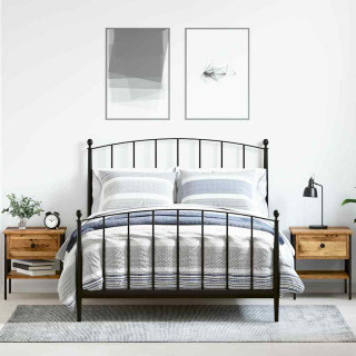 Комплект прикроватных тумбочек 2 шт, состаренное дерево 40x42x45 см, инженерная древесина