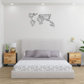 Тумбочки прикроватные 2 шт, 40 x 33 x 46 см, манговое дерево