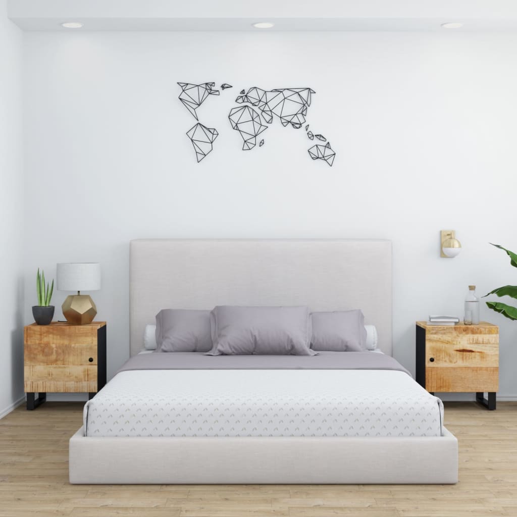 Прикроватные тумбочки 2 шт, 40 x 33 x 46 см, манговое дерево