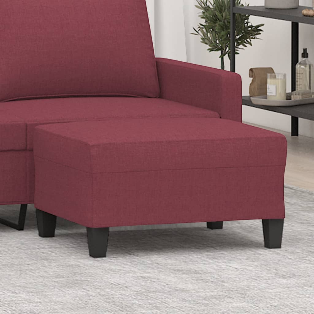 пуф для ног, винно-красный, 70 x 55 x 41 см, бархат