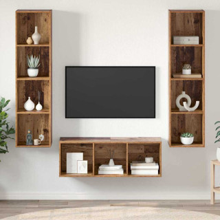 TV kapi komplekt 3 pcs Vana puit 37 x 37 x 142.5 cm Tehispuit