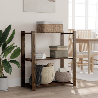 3-korruseline hoiuriiul, must, 80x38x90 cm, männipuit