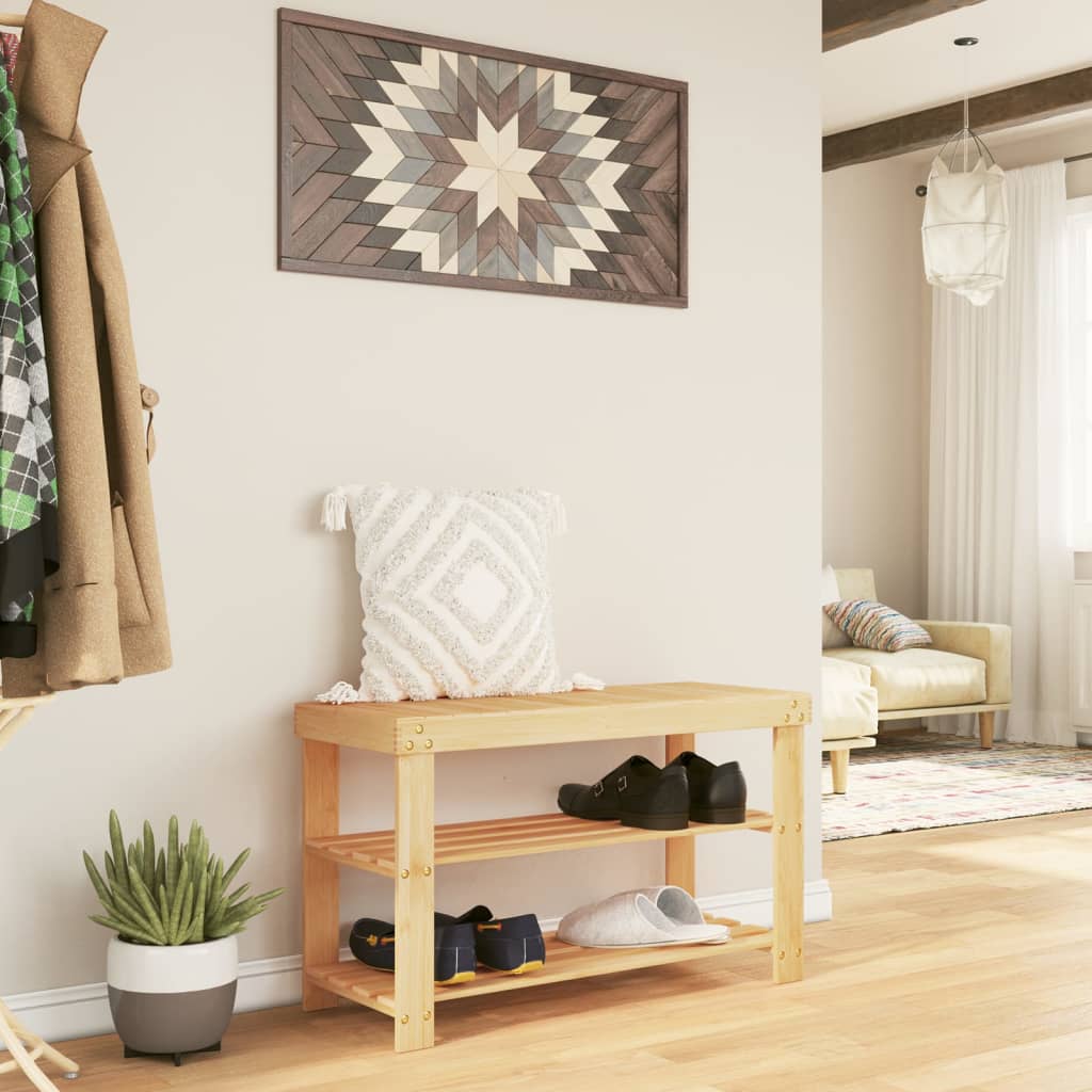 3-х уровневая бамбуковая полка для обуви, 70 x 27,5 x 45 см