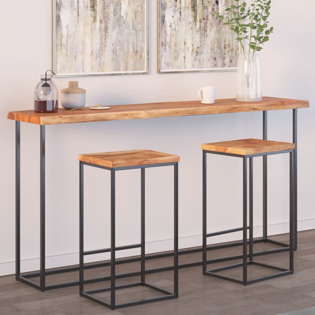 столешница 160x40x2,5 см прямоугольная акация натуральный край