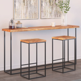 столешница 160x40x2,5 см прямоугольная акация натуральный край