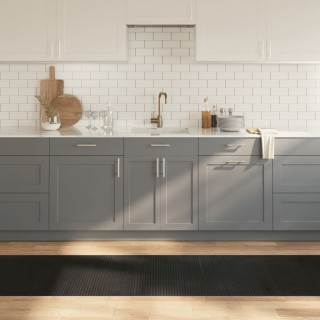 Ковер бамбуковый прямоугольный черный, 70 x 500 см