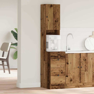 Köögikapp sahtliga riiuliga ladustamisega Vana puit Tehispuit