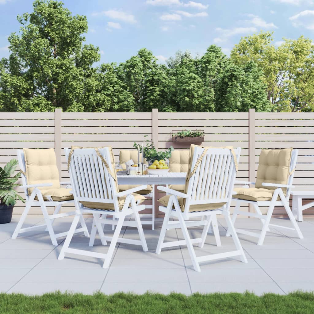 madala seljatoega toolipadjad 6 tk, beež, oxford kangas