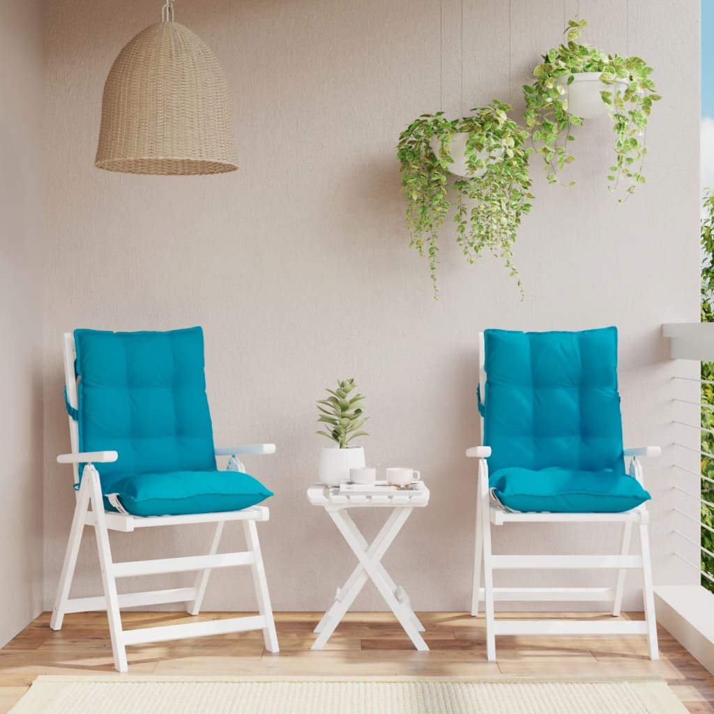 madala seljatoega toolipadjad 2 tk, helesinine, oxford kangas