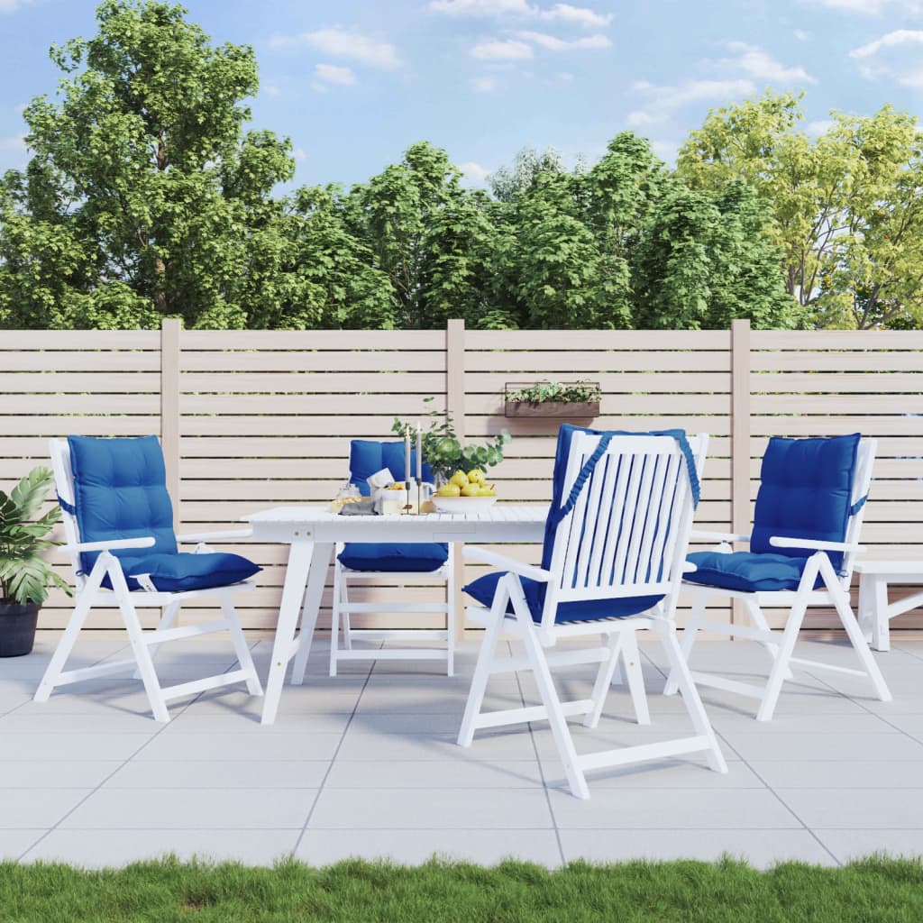 madala seljatoega toolipadjad 4 tk, sügavsinine, oxford kangas