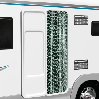 Штора от насекомых, зелено-белая, 56 x 200 см, синель