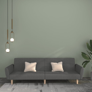 Двухместный диван-кровать, светло-серый, ткань