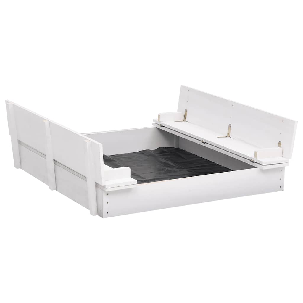 Песочница из ели, белая, 95 x 90 x 15 см