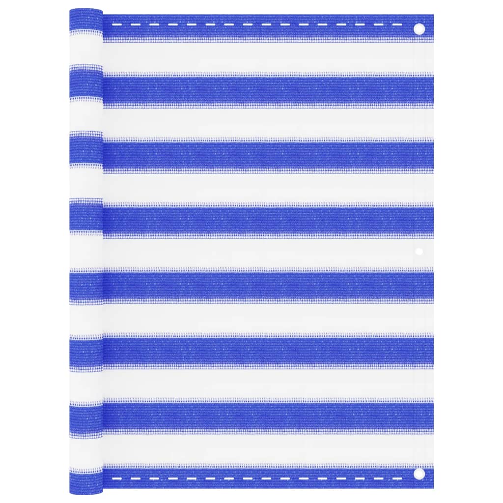 rõdusirm, sinine ja valge, 90 x 400 cm, HDPE