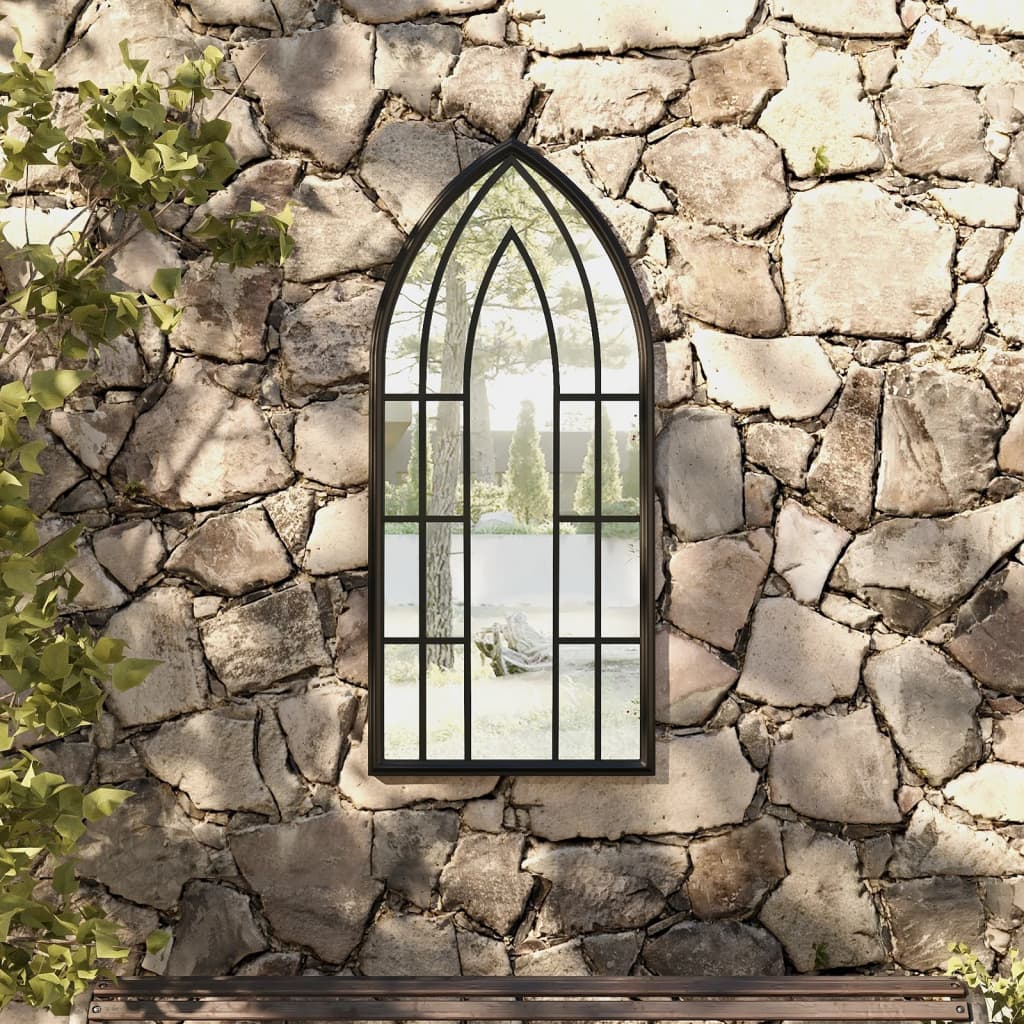 aiapeegel, must, 100x45 cm, raud, õues kasutamiseks