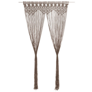 Макраме-штора, коричневато-серый цвет, 140 x 240 см, хлопок