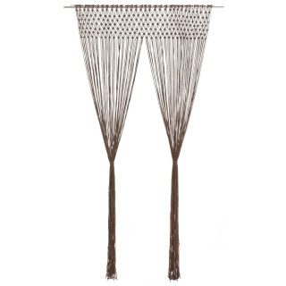 Макраме-занавес, коричневато-серый, 140 x 240 см, хлопок