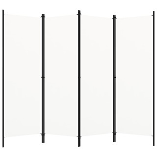 Перегородка из 4 панелей, белая, 200 x 180 см
