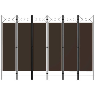6 paneeliga ruumijagaja, pruun, 240 x 180 cm