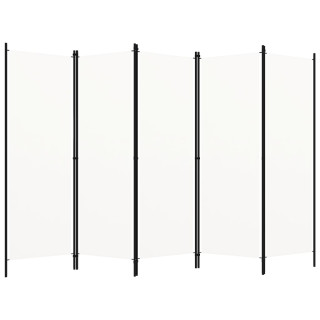 5-paneeliline ruumijagaja, valge, 250 x 180 cm