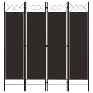 4 paneeliga ruumijagaja, pruun, 160 x 180 cm