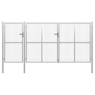 aiavärav, teras, 400 x 150 cm, hõbedane