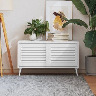 kapiuksed, võrega disain 2 tk valge 39,5x49,4 cm männipuit