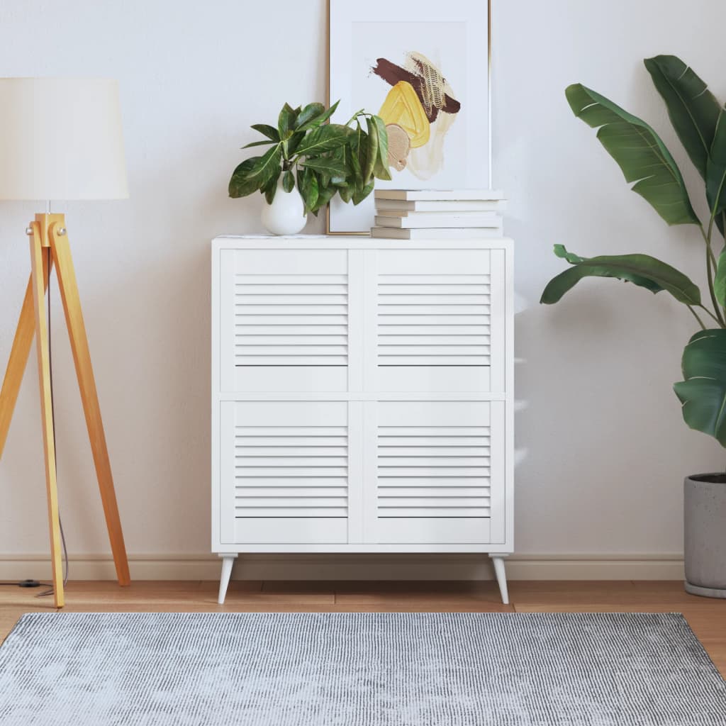 kapiuksed, võrega disain 4 tk valge 39,5x39,4 cm männipuit