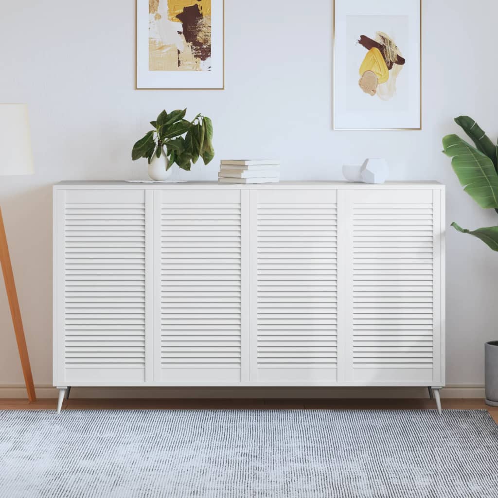 kapiuksed, võrega disain 4 tk valge 99,3x49,4 cm männipuit