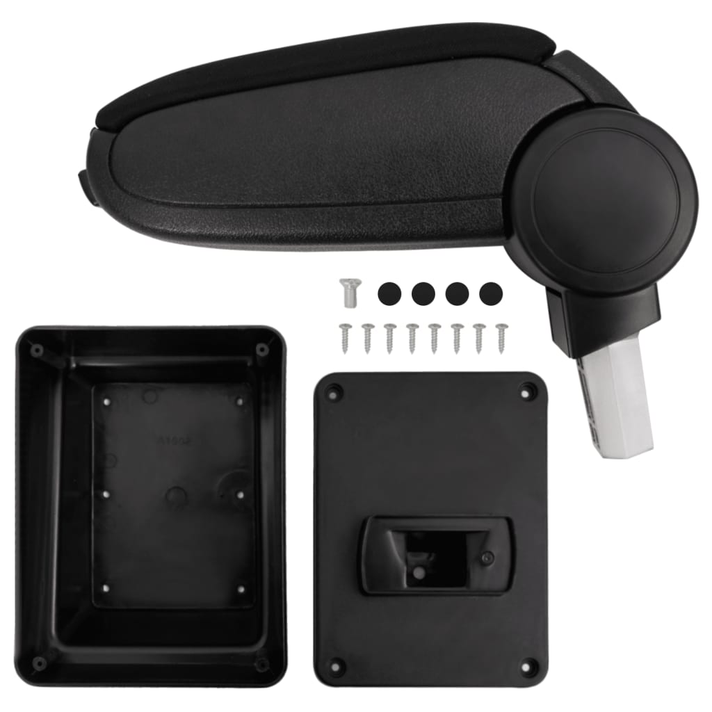 подлокотник автомобильный, черный, 17x40x(31-49) см, ABS