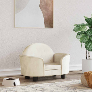 кушетка, кремовая, 66x40x45 см, бархат