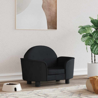 Лежанка для питомца, черная, 66x40x45 см, бархат