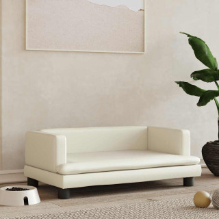 koeravoodi, kreemjas , 80 x 45 x 30 cm, kunstnahk