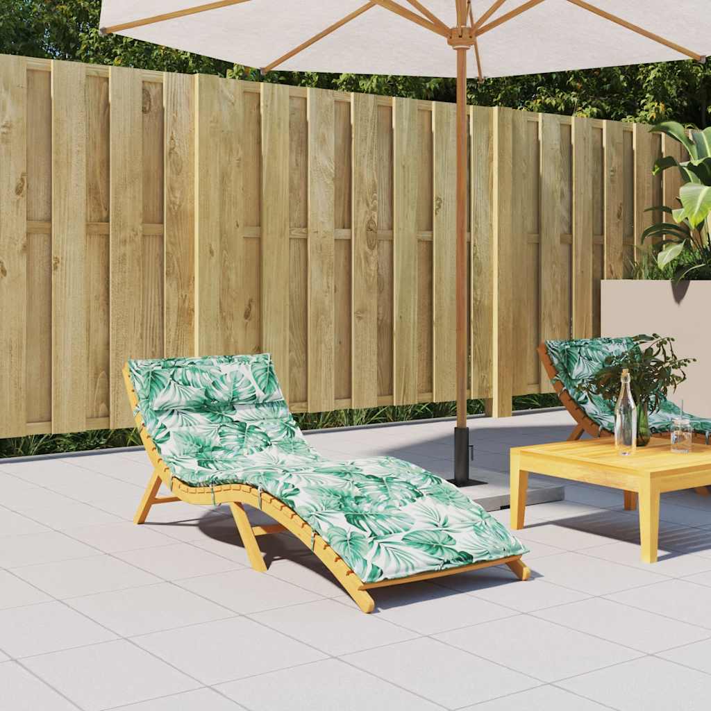 päevitustooli padi, lehemuster, 180x60x4 cm, oxford kangas