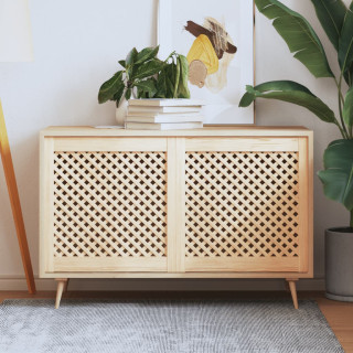 дверцы шкафа, решетчатый дизайн 2 шт, 59,5 x 61,5 см, сосна