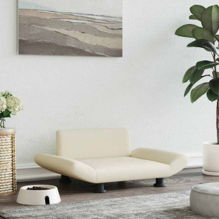 Лежанка для собаки, кремовая, 70 x 45 x 28 см, искусственная кожа