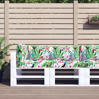 Комплект подушек для дивана из европоддонов, 3 шт, разноцветные, ткань