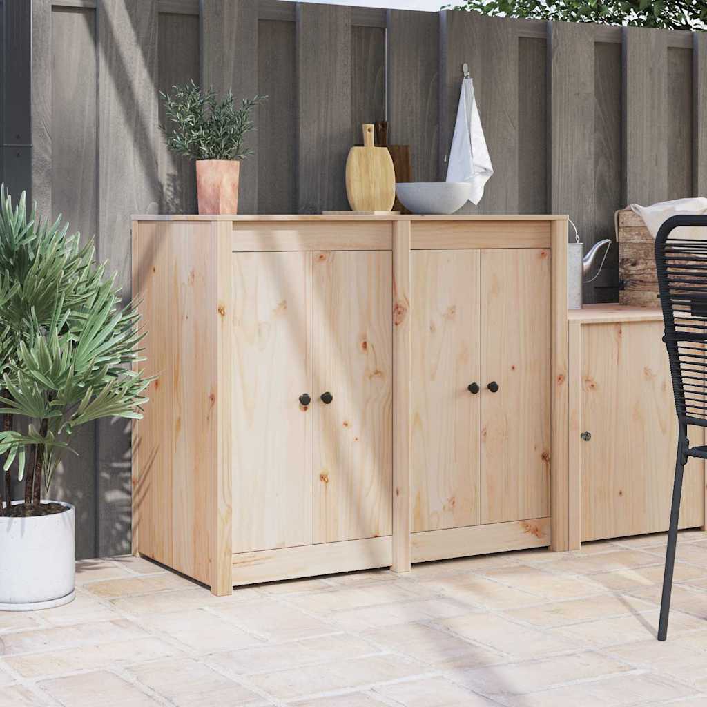 Köök uks uksega 2 pcs cream 50 x 9 x 82 cm Männipuit