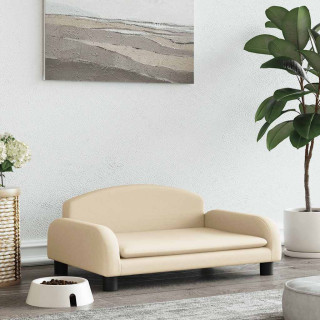 лежанка для собаки, кремовая, 70 x 45 x 30 см, ткань