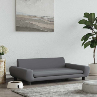 лежанка для собаки, темно-серая, 100x54x33 см, бархат