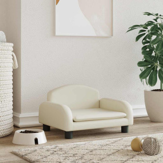 Лежанка для собак, кремовая, 50 x 40 x 30 см, искусственная кожа