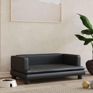 диван для собаки, черный, 80 x 45 x 30 см, искусственная кожа