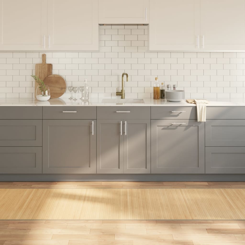 vaip, ristkülikukujuline, naturaalne hele, 80 x 1000 cm, bambus