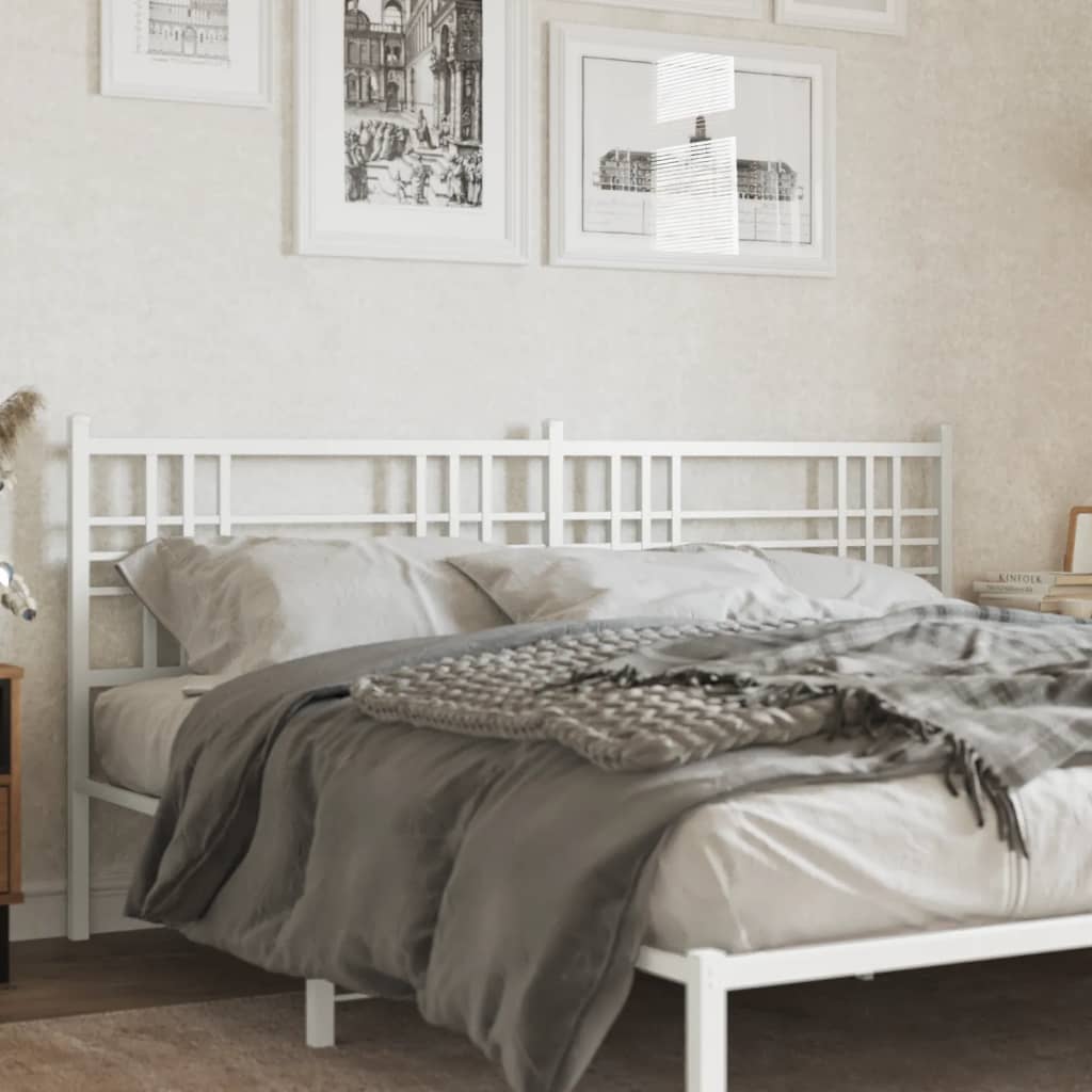 metallist voodipeats, valge, 200 cm