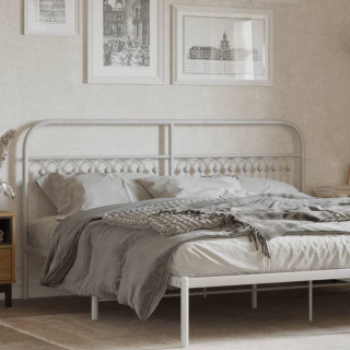 metallist voodipeats, valge, 180 cm