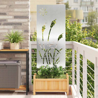 Aia privaatsuse kate Hõbedane 50 x 140 cm Roostevaba teras