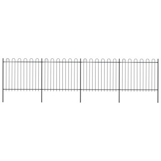 kumerate otstega aed, teras, 6,8 x 1,5 m, must