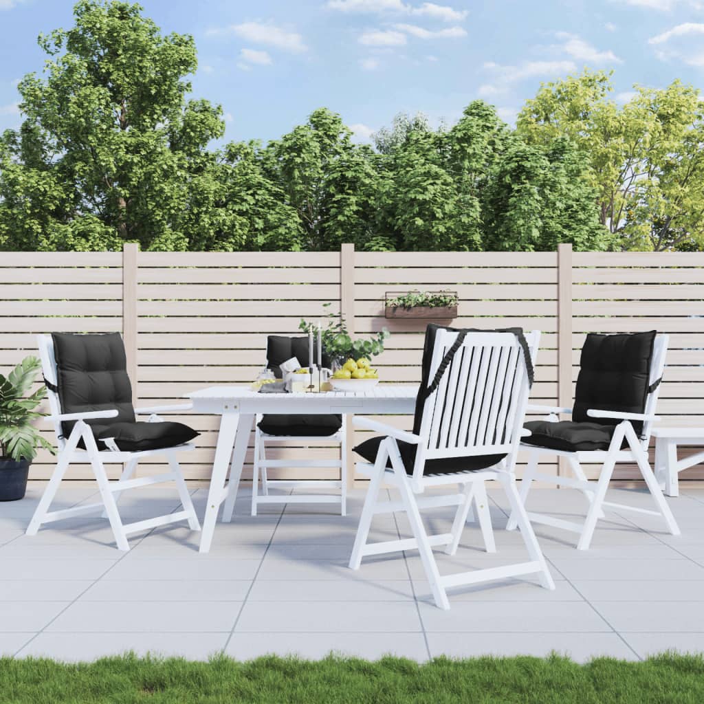 madala seljatoega toolipadjad 4 tk, must, oxford kangas