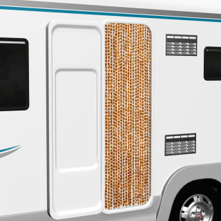 Штора от насекомых, охра и белый, 56 x 200 см, синель