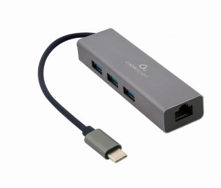 I/O Адаптер USB-C в LAN RJ45/USB HUB A-CMU3-LAN-01 GEMBIRD
